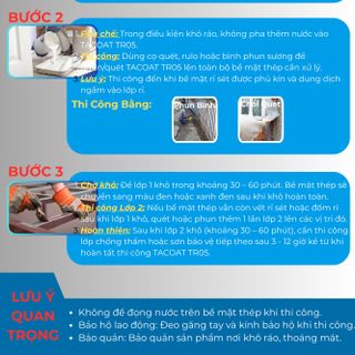 [10 Lit] Chuyên Xử Lí Tẩy Rỉ Sét, Tẩy Sáng Bóng Sắt Thép, Làm Chậm Oxi Hóa - Chất Tẩy Rỉ Sét Thép TACOAT TR05