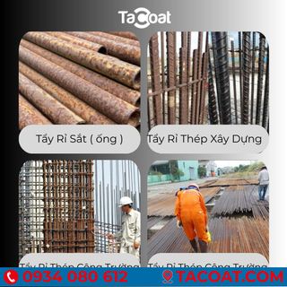 [10 Lit] Chuyên Xử Lí Tẩy Rỉ Sét, Tẩy Sáng Bóng Sắt Thép, Làm Chậm Oxi Hóa - Chất Tẩy Rỉ Sét Thép TACOAT TR05