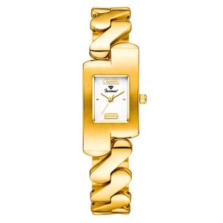 ĐỒNG HỒ NỮ CHÍNH HÃNG FUNMEI F2112L DÂY THÉP ZICZAC VÀNG MAT VUÔNG FULLBOX TEM HÃNG