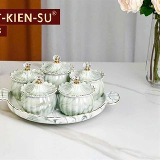 Sứ - Khay Mứt Sứ Vân Đá Cao Cấp TF-3 ( THÙNG 8B )