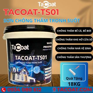[18KG] chống thấm sàn gạch men, chống thấm gỗ, chống thấm lộ thiên ngoài trời -  Sơn chống thấm trong suốt TACOAT