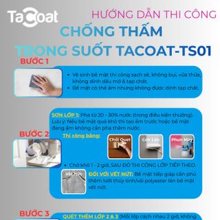 [0,5 KG] chống thấm sàn gạch men, chống thấm gỗ, chống thấm lộ thiên ngoài trời - Sơn chống thấm trong suốt TACOAT