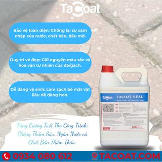 [20 Lít] Cho Đá Tự Nhiên, Đá Marble Cao Cấp, Gạch Gốm -  Chống Thâm Đá Tự Nhiên Trong Suốt TACOAT SEAL