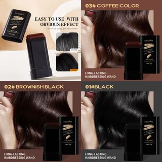 Thỏi Che Tóc Bạc MEIDIAN Long-Lasting Hairdressing Wand – Nhuộm Tạm Thời, Che Phủ Tóc Bạc Tự Nhiên (Đen/Nâu/Nâu Cafe)