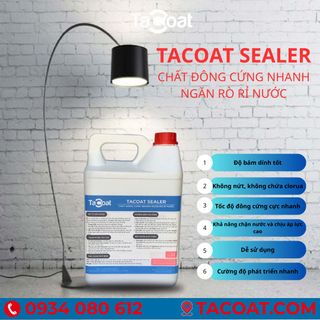 [5 Lít] Chặn vết nước rò rỉ qua vách, sàn bê tông - Chất Đông Cứng Nhanh Xi Măng Ngăn Rò Rỉ Nước TACOAT SEALER