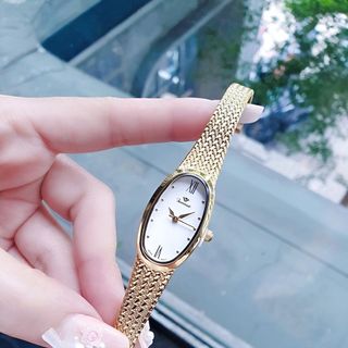 ĐỒNG HỒ NỮ CHÍNH HÃNG FUNMEI FL2147 MẶT OVAN DÂY LƯỚI THÉP FULLBOX TEM