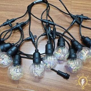 DÂY ĐÈN CHỐNG NƯỚC G50 BÓNG TRONG SÁNG VÀNG DÀI 5M 10 BÓNG