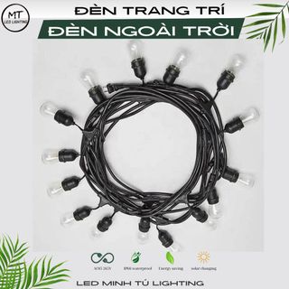 DÂY ĐÈN CHỐNG NƯỚC G50 BÓNG TRONG SÁNG VÀNG DÀI 5M 10 BÓNG