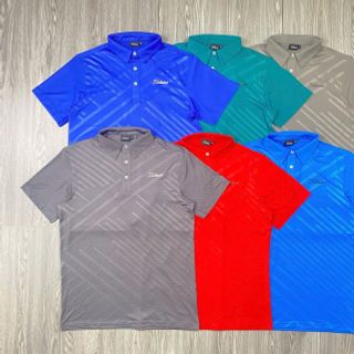 Áo Nam Cổ Trụ Tay Ngắn In Nhiệt Hoa Văn Titleist