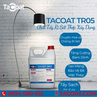 [2 Lít]Chuyên Xử Lí Tẩy Rỉ Săt Xây Dựng, Tẩy Sáng Bóng Sắt Thép, Giam Thiểu Oxi Hóa - Chất Tẩy Rỉ Sét Thép TACOAT TR05