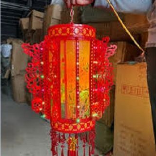 LỒNG ĐÈN LED ĐIỆN XOAY 360 CHỮ PHÚC 40CM