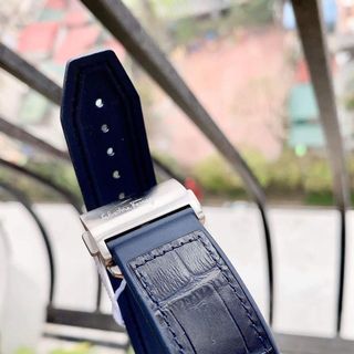 SALE TỐT ĐỒNG HỒ NAM MÁY THUỴ SALVATHORE XANH NAVY DÂY DA FULLBOX