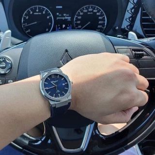 SALE TỐT ĐỒNG HỒ NAM MÁY THUỴ SALVATHORE XANH NAVY DÂY DA FULLBOX