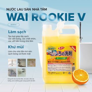 Nươc rửa chén, tẩy bồn cầu, lau sàn Wai RookieV 4L