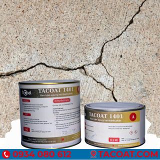 (1,5KG) TACOAT 1401 Keo Trấm Epoxy 2 Thành Phần - Xử Lý Vết Nứt, Gia Cố Các Mối Nối Bê Tông