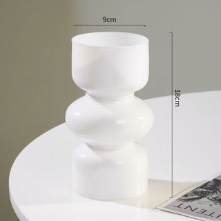 Bình thủy tinh cắm hoa thắt eo thời trung cổ trong suốt màu đẹp, size 18 ( Hnagf Gía Tận Xưởng )