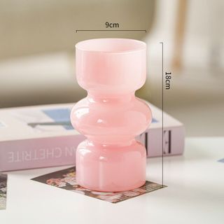 Bình thủy tinh cắm hoa thắt eo thời trung cổ trong suốt màu đẹp, size 18 ( Hnagf Gía Tận Xưởng )