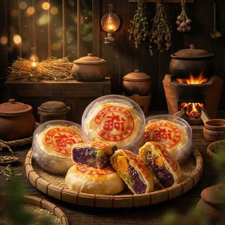 BÁNH PÍA ĐẬU XANH KHOAI MÔN MỠ HÀNH - NGON NHƯ MƠ 600G - WINNIE HOUSE