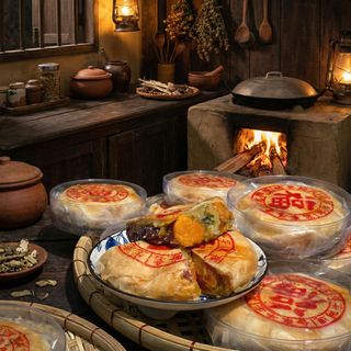 BÁNH PÍA ĐẬU XANH KHOAI MÔN MỠ HÀNH - NGON NHƯ MƠ 600G - WINNIE HOUSE