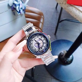 ĐỒNG HỒ NAM CAO CẤP ÔMAGE SEAMASTER MÁY CƠ ĐEN DÂY THÉP VÀ SILICON