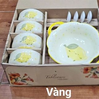 Bộ 9 Chi Tiết Bát, Tô 2 Tai, Thìa Chanh (THÙNG 20B)