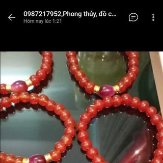 Chuỗi đeo tay màu đỏ 8ly mix hạt chuỗi vòng tay