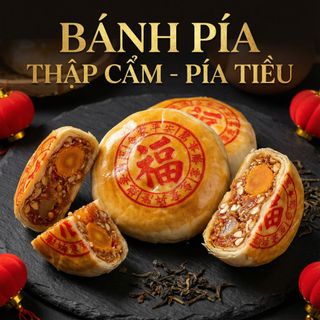 BÁNH PÍA LẠP THỊT, PÍA THẬP CẨM, BÁNH TIỀU THƠM NGON SIÊU TO 600G 8 TRỨNG - WINNIE HOUSE
