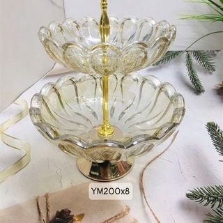 Khay Mứt Thủy Tinh 2 Tầng YM200x8 (THÙNG 8C)