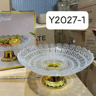 Đĩa Thuỷ Tinh Chân Bồng Y2027-1 ( THÙNG 12C )