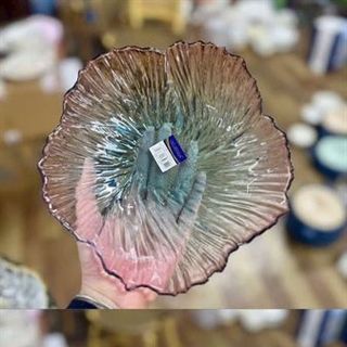 Đĩa Thủy Tinh Màu Lá Sen ( THÙNG 36C )