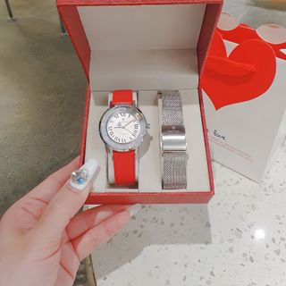 XẢ KHO SET ĐỒNG HỒ CAO CẤP RODAL CROW DÂY DA TẶNG KÈM DÂY LƯỚI