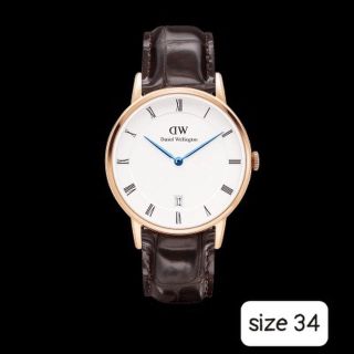 ĐỒNG HỒ NAM NỮ CAO CẤP DANIEL W DAPPER DÂY DA KIM XANH CÓ LỊCH FULLBOX HỘP NƠ