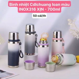 Bình giữ nhiệt  Cdlchuang loang màu  inox 316 700ml