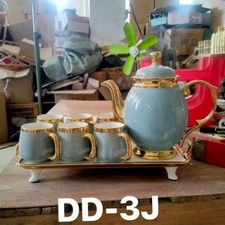 Bộ Bình 6 Cốc Khay Cao Sứ DD-3J (THÙNG 8B)