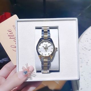 ĐỒNG HỒ NỮ CHÍNH HÃNG SCOTTE MẶT TRÒN KIM CON ONG XOAY FULLBOX