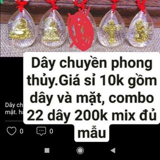 Vòng đeo cổ kèm mặt phong thủy dây chuyền dây rút free size nhé