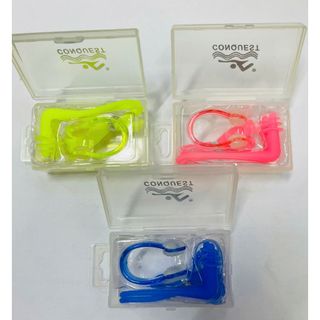 Bộ Combo KẸP MŨI +NHÉT TAI hiệu Conquest Bằng Silicone mền ngăn nước vào tai và mũi khi đi bơi