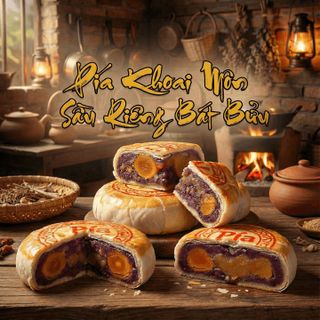 BÁNH PÍA KHOAI MÔN SẦU RIÊNG BÁT BỬU, VỊ NGON KHÓ QUÊN 600G - WINNIE HOUSE