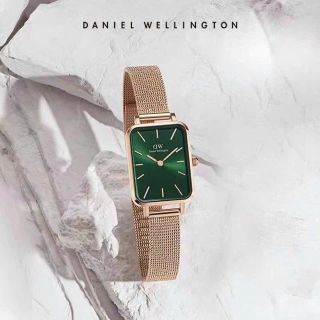 ĐỒNG HỒ NỮ CAO CẤP DANIEL W QUARDO MẶT CHỮ NHẬT DÂY DA VÀ LƯỚI FULLBOX HỘP NƠ