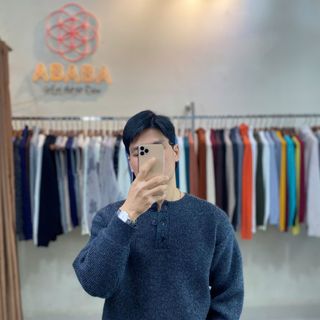Áo Len Nam Cổ Henley hàng QC cao cấp Dày Size M L XL XXL 3XL Hà Đinh - HENLEY-F68118