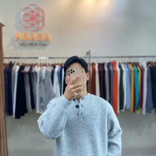Áo Len Nam Cổ Henley hàng QC cao cấp Dày Size M L XL XXL 3XL Hà Đinh - HENLEY-F68118