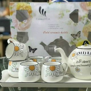 Bộ Bình 6 Cốc Khay Cúc Thấp ZX- 3( THÙNG 10B)