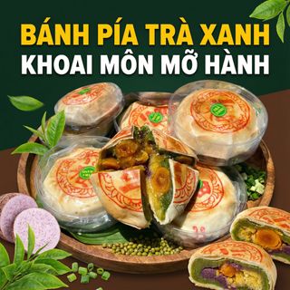 BÁNH PÍA TRÀ XANH KHOAI MÔN MỠ HÀNH SIÊU TO KHỔNG LỒ - WINNIE HOUSE