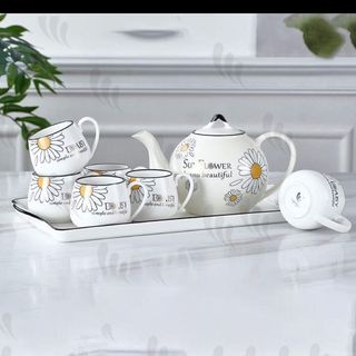 Bộ Bình 6 Cốc Khay Cúc Thấp ZX- 3( THÙNG 10B)