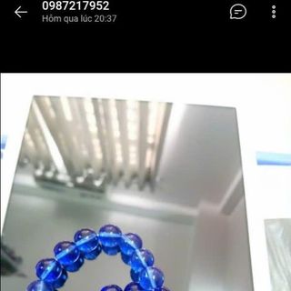 Chuỗi vòng tay phong thủy 12ly vòng chuỗi đeo tay màu xanh dương