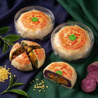 BÁNH PÍA TRÀ XANH KHOAI MÔN MỠ HÀNH SIÊU TO KHỔNG LỒ - WINNIE HOUSE