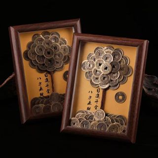 Khung ảnh Cây Đồng Tiền Phát tài Handmade , tượng trung cho sự tài lộc , may mắn . bộ quà tặng phong thủy ( Hàng Gía Tận Xưởng )