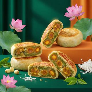 BÁNH PÍA DỪA TRÀ XANH HẠT SEN TINH HOA TRUYỀN THỐNG KẾT HỢP HIỆN ĐẠI 600G - WINNIE HOUSE