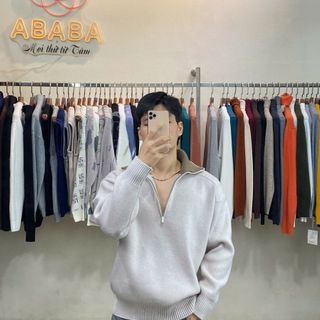 Áo Len Nam Cổ Lọ Khóa Zip hàng Cao cấp size M L XL XXL 3XL Hà Đinh- Ziplo-f68161