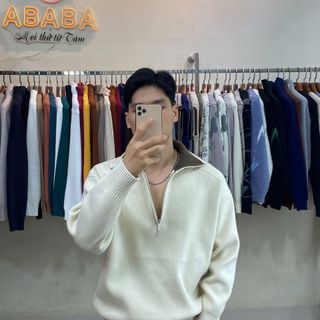 Áo Len Nam Cổ Lọ Khóa Zip hàng Cao cấp size M L XL XXL 3XL Hà Đinh- Ziplo-f68161